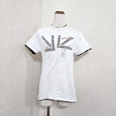 HD SPORTS　チェッカーフラッグ　ホワイトTシャツ（M）綿100%