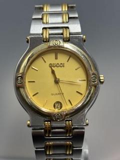 【稼働品】GUCCI 9000M グッチ 訳あり 腕時計 デイト コンビカラー 稼働品】GUCCI 9000M グッチ 訳あり 腕時計 デイト コンビカラー