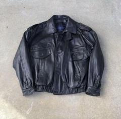 00s　牛革　短丈シングルレザージャケット　ギミック古着　ビンテージ加工　Y2K vintage レザー 本革 ギミック ジャケット 短丈 ブラック Y2K