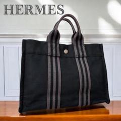 【美品】HERMES フールトゥPM トートバッグ　ブラック HERMES エルメス フールトゥ PM トートバッグ ブラック - メルカリ