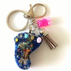 【おりっちゃん様おまとめ】オルゴナイト おまとめ キーホルダー ヘアゴム 5点 キラキラ夢とラメいっぱいお姫様のための特別なハートのお守り
