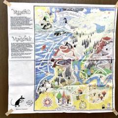 ムーミン 原作 ハンカチ ムーミン谷 地図柄 正方形 バンダナ