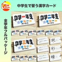 中学生で習う漢字カード　フルパッケージ　暗記カード　中学校　テスト対策　国語