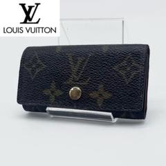 希少　Louis Vuitton ブラック レザー キーケース 美品】LOUIS VUITTONレザー キーケース - メルカリ