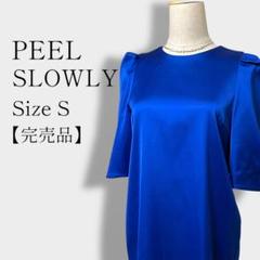 【完売品】PEEL SLOWLYピールスローリー ロングワンピース ブルー 36