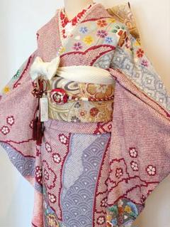 総絞り 振袖フルセット 身丈161裄69 花松文様 金彩 逸品 ピンク×グレー 総絞り 振袖フルセット 身丈168裄68.5 草花文 金彩 逸品 臙脂 赤
