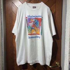 古着 94's USA製 シングルステッチ ショート丈 運動会 Tシャツ