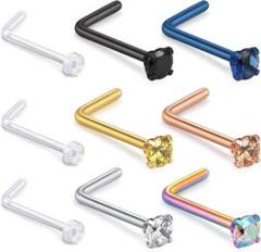 ピアス ボディピアス ステンレス 鼻リング 唇 シンプル フェイクピアス