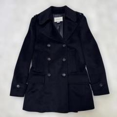極美品　GUCCI グッチ　ダブルブレストコート コート　ウール　ブラック