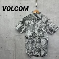 VOLCOM ボルコム 半袖シャツ 総柄 メンズ M 灰