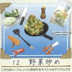 リーメント お母さんの台所 ⑫野菜炒め(シークレット) リーメント「ぷちサンプルシリーズ お母さんの台所