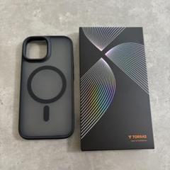 iPhone15ケース TORRAS 半透明ブラック