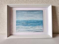 風景画　海の絵　パステル　アート　自然　絵画　夏　空の絵　オイルパステルのサムネイル