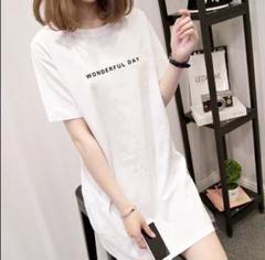 【クリアランスセール】夏　Tシャツ　XL　白　ゆったり　新作　オーバーサイズ