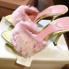 パンプス ファーサンダル pj ピーチジョン 新品 ファー サンダル ピンク