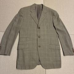 HERMESエルメス ベージュチェックウールジャケット サイズ 50 中古品