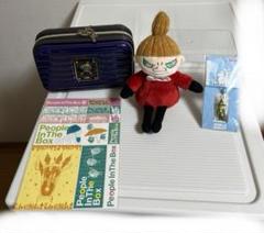 ムーミン、リトルミィのぬいぐるみ、スナフキンのストラップ