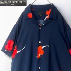 BANANA REPUBLIC バナナリパブリック レーヨン 開襟 アロハシャツ