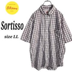 Sortisso ショートスリーブ チェックシャツ 半袖 マルチカラー LL