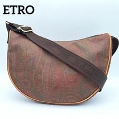 美品☆ ETRO エトロ ハーフムーン ショルダーバッグ ペイズリー柄