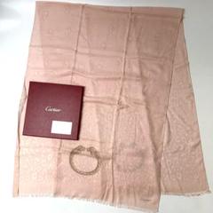 贈り物 カルティエ パンテール ピンク ストール 170cm シルク カシミヤ 小物