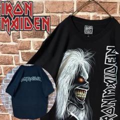 【大人気❣️】アイアンメイデン☆バンドTシャツ　両面プリント　デカロゴ　ブラック