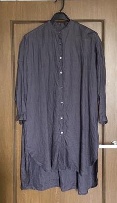 作家様　LOOSE FIT スタンドカラーロングシャツ　チュニック　グレー