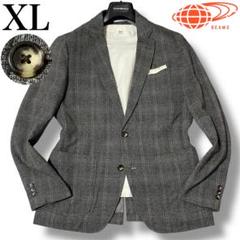 入荷中 希少XL◎春夏【BEAMS】英国調!グレンチェック 極上ツイード素材 ジャケット・アウター