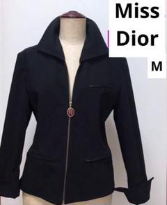 ミスディオール Christian Dior黒 ジャケット ジップアップ M
