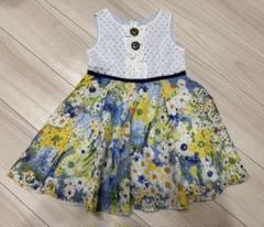 ANNA SUI Mini 花柄ノースリーブワンピース 110