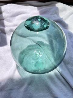 ガラス玉浮き玉　直径約25cm 緑　3