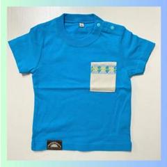新品　ベビー服　Tシャツ80cm ブルー　水色　刺繍　キッズ　子供服　トップス