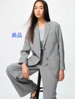 ユニクロ 感動ジャケットリラックスフィット 美品 グレー gray M