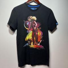 adidas アディダス アートプリント Tシャツ ブラック チンパンジー