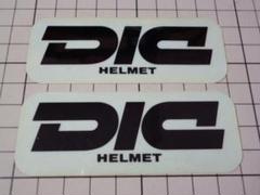 正規品 DIC HELMET ステッカー 2枚 黒91×35mm 当時物