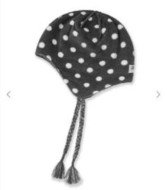 aeae EARFLAP BEANIE チャコール ビーニー ドット グレー aeae EARFLAP BEANIE チャコール ビーニー ドット グレー