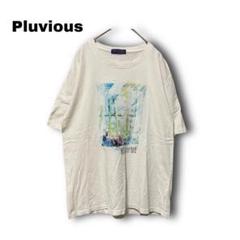 2444★【Pluvious】プルビアス　Tシャツ　訳あり　しろ　ホワイト　LL