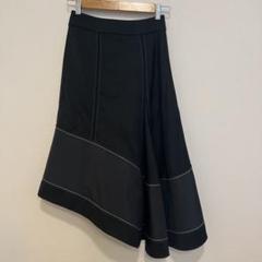 【フィリップリム】 フレアスカート ネイビー XS アシンメトリー バックロング 3.1 Phillip Lim（3.1 フィリップリム）スカート - FARFETCH