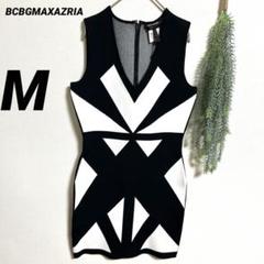 BCBGMAXAZRIA Evinna 幾何学模様のジャカード ドレス　M