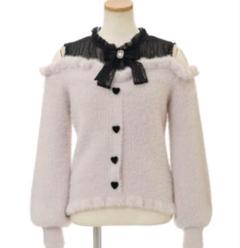 [No.423] LIZLISA*ピンクバックリボンチャームニット No.423] LIZLISA*ピンクバックリボンチャームニット