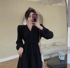 モノトーン ワンピース XL 大人気 春 シンプル レディース ブラック 高見え