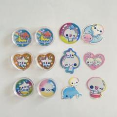 ぷくぷくあわわちゃん　おはじきシール　フレークシール　12枚セット　平成