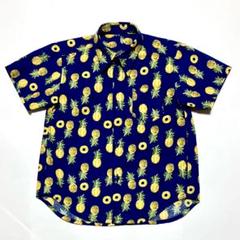 ☆ハンドメイド☆キッズ 120cm ☆ネイビー☆パイナップル☆半袖
