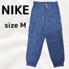 NIKE ナイロン カーゴパンツ M メッシュ裏地 ネイビー