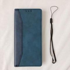 Xperia 10 III 手帳型ケース シンプル カード収納 ブルー