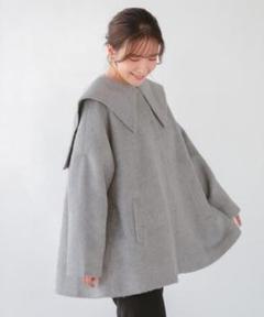 Fitmore 新品 ビッグカラーウールライクシャギーコート　アイボリー ビッグカラーウールライクシャギーコート【宅配便】 | Fit more
