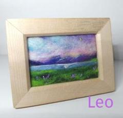 羊毛フェルト絵画　刺繍　フレーム　風景　山　家　花　木　ハンドメイド　インテリア 羊毛フェルト絵画 刺繍 フレーム 風景 山 家 花 木 ハンドメイド