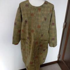 ハンドメイド　ロングのかっぽう着 楽天市場】ロング丈 割烹着「麻の葉・編み物風・モダンフラワー