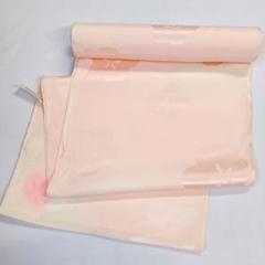 襦袢反物　着尺　正絹　梅花　ピンク　白　襦袢　着物　052t 長襦袢 正絹 半襟 白 ピンク S M L LL 仕立て上がり 半衿 絹