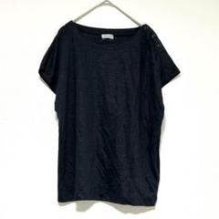 n0006【propresailes】半袖　tシャツ　カットソー　黒　リネン
